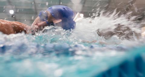 upclose swimmer